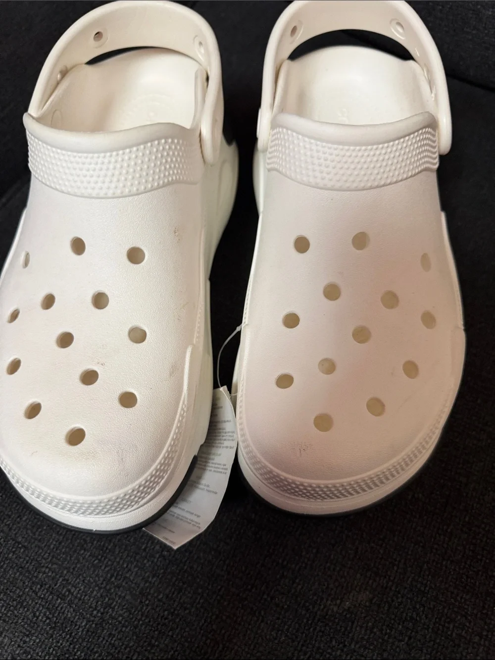 CROCS Men’s White and Black Clog Sandals
